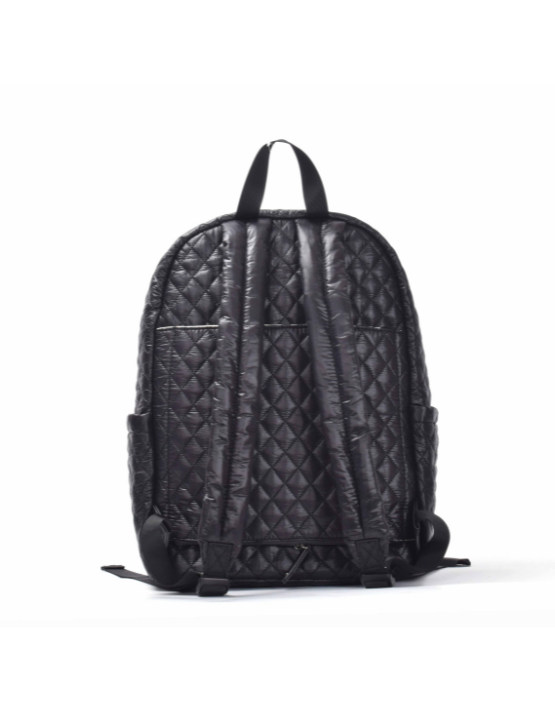 Tosca - MET981 Metro Fashion Quilted15in Laptop Backpack - Black