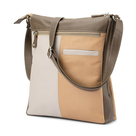 Franco Bonini - 4557 Slim Shoulder Crossbody Leather Bag - Bone Multi - 0