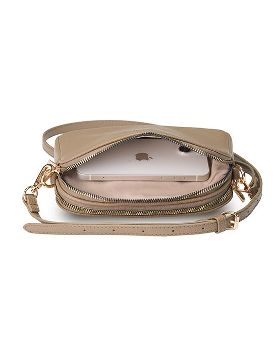 Tosca - TH050 Small Crossbody handbag - Taupe