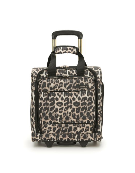 Tosca - AIR5055 Underseat Trolley case - Leopard