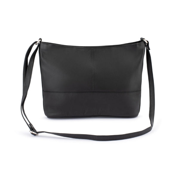 Franco Bonini - 5081 3 Section Leather Handbag - Black