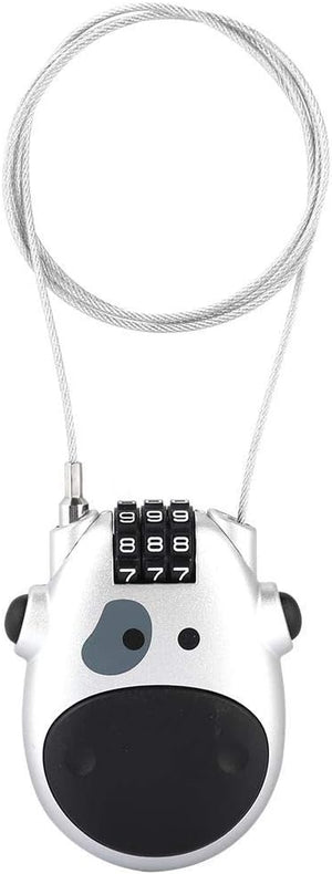 CL131 - 3 Dial Retractable Cable Lock - Silver