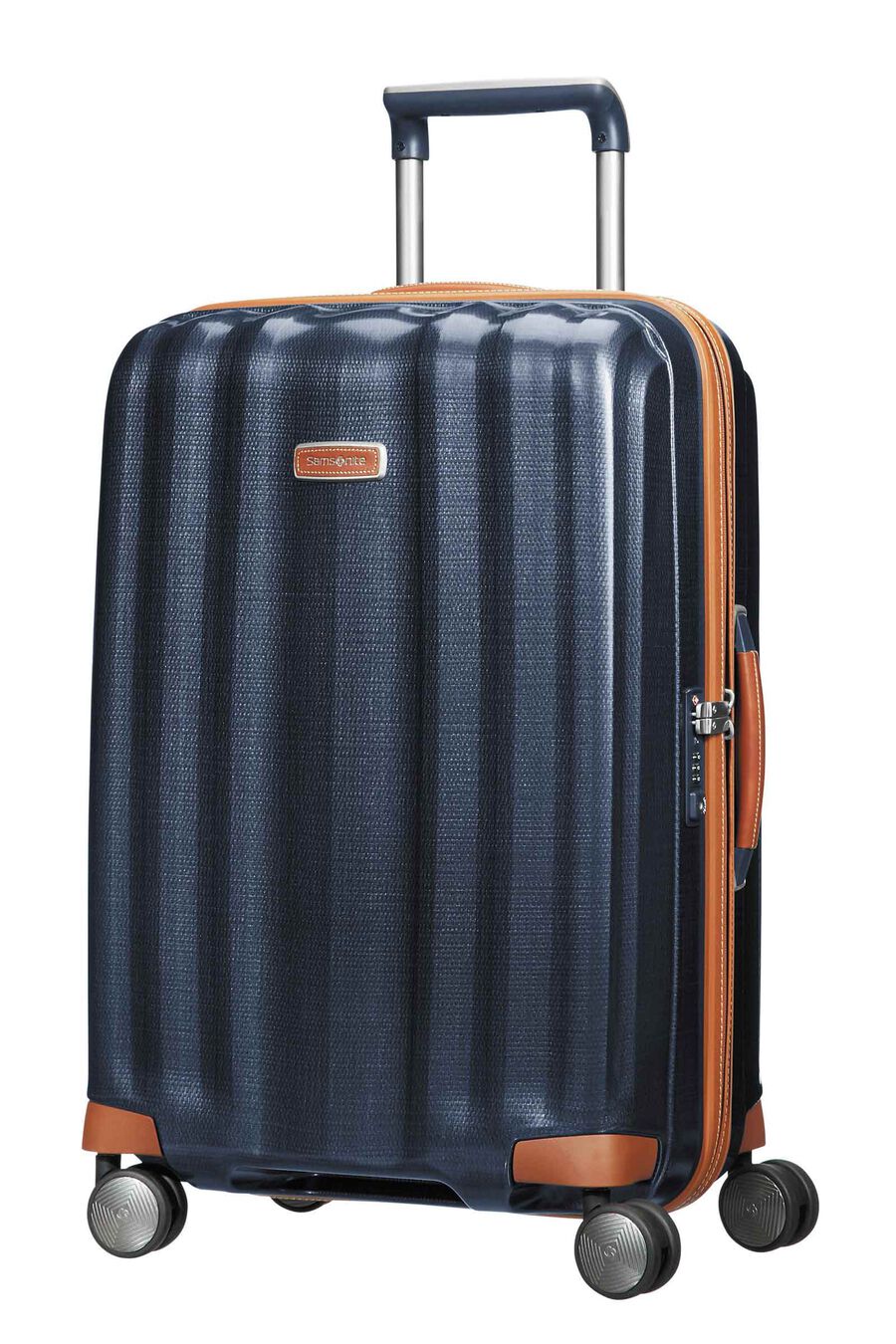Samsonite - Lite Cube Deluxe 68CM Medium 4 Wheel Hard Suitcase - Midnight Blue — Product view (61243-1549)