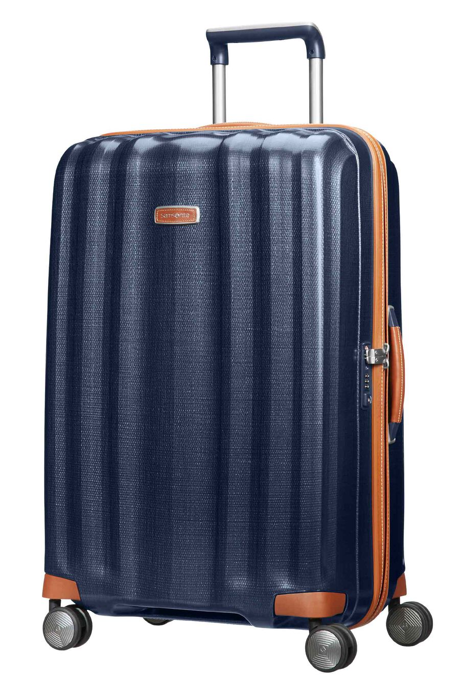 Samsonite - Lite Cube Deluxe 76CM Large 4 Wheel Hard Suitcase - Midnight Blue — Product view (61244-1549)
