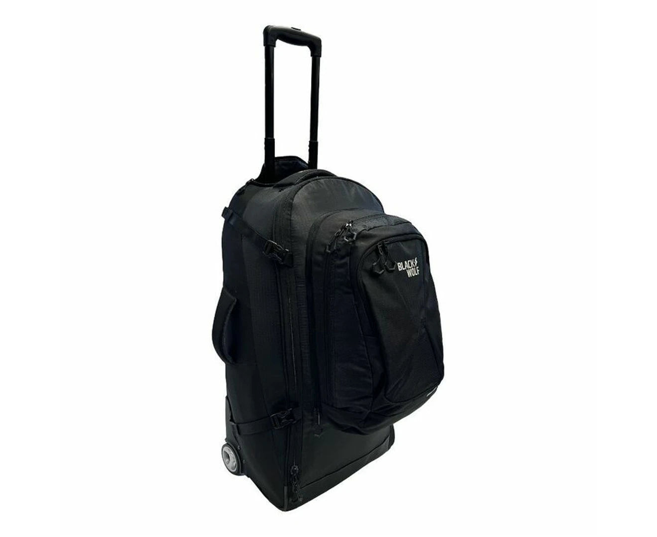 Black Wolf - 85L (+20L) Grand Tour II wheel bag with backpack straps - Deep Well