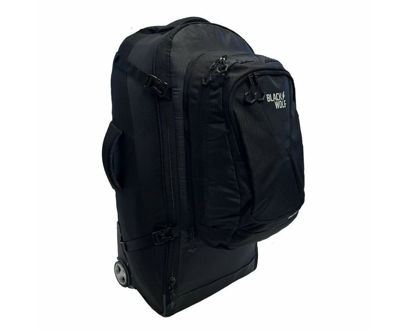 Black Wolf - 85L (+20L) Grand Tour II wheel bag with backpack straps - Deep Well