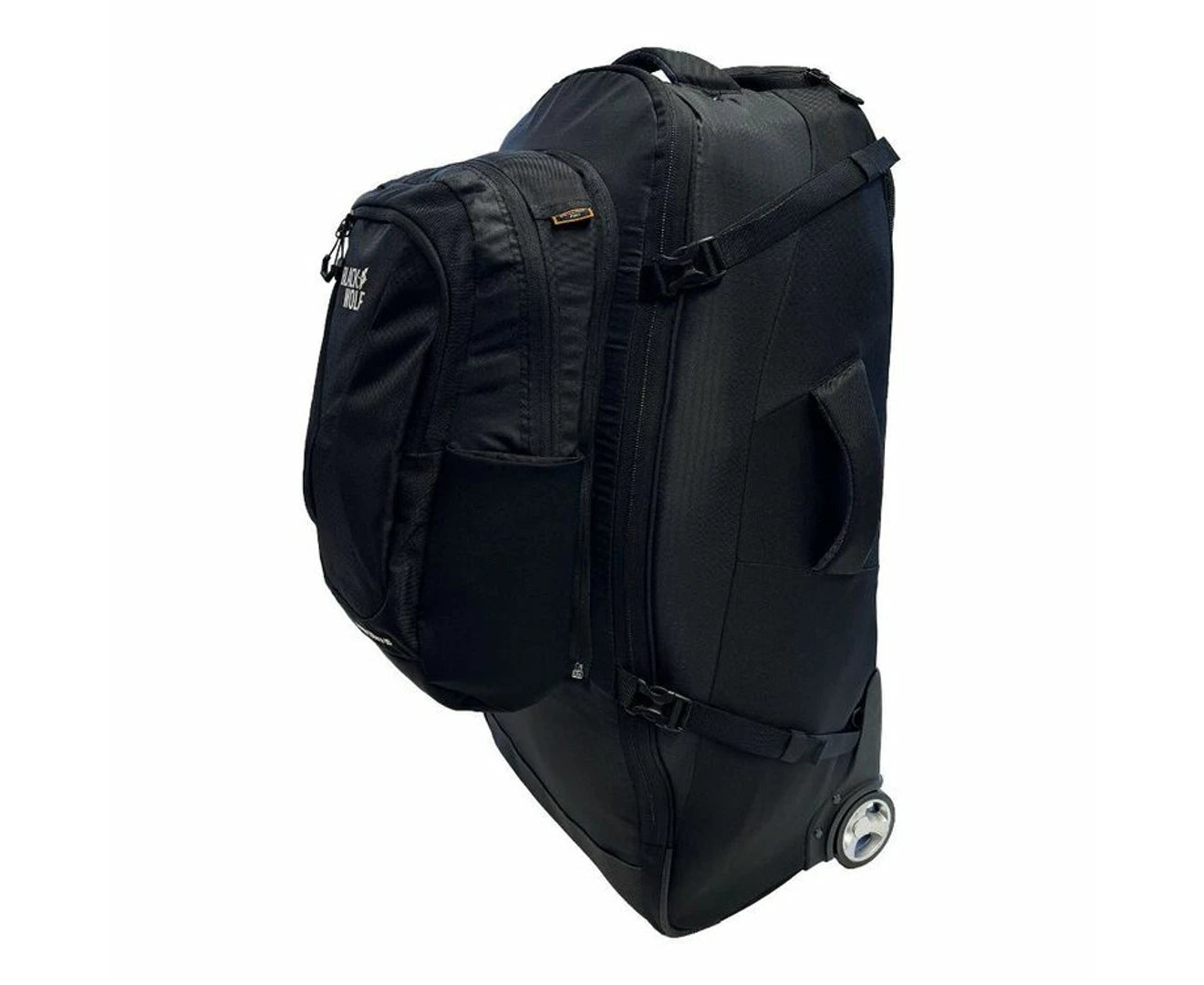 Black Wolf - 85L (+20L) Grand Tour II wheel bag with backpack straps - Deep Well