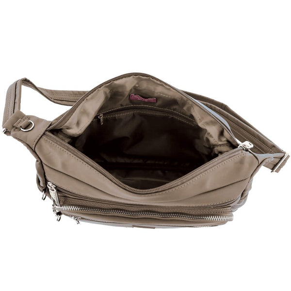 Pierre Cardin - PC4077 Nylon Crossbody Bag - Camel
