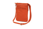 Franco Bonini 7020 - Leather small crossbody phone bag - Orange