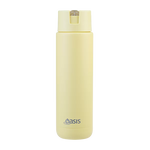 Oasis - 8867 MODA 700Ml Ceramic tripple wall insulated Bottle w Straw - Daffodil