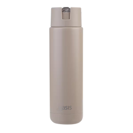 Oasis - 8867 MODA 700Ml Ceramic tripple wall insulated Bottle w Straw - Latte
