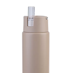 Oasis - 8867 MODA 700Ml Ceramic tripple wall insulated Bottle w Straw - Latte