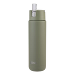 Oasis - 8867 MODA 700Ml Ceramic tripple wall insulated Bottle w Straw - Bolive Green