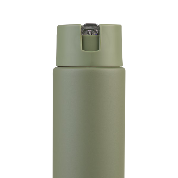 Oasis - 8867 MODA 700Ml Ceramic tripple wall insulated Bottle w Straw - Bolive Green