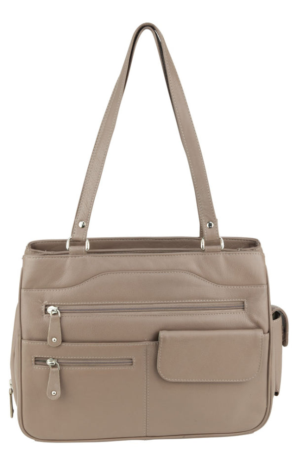 Franco Bonini - 9920 Leather Multi Pocket Bag - Stone
