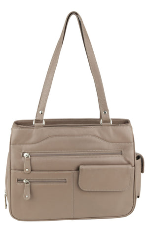 Franco Bonini - 9920 Leather Multi Pocket Bag - Stone