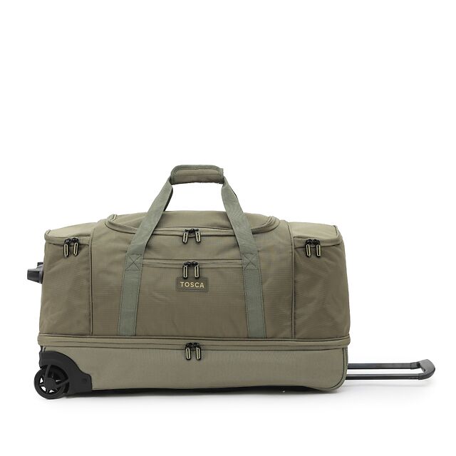 Tosca - TCA798TWM-B 70cm Wheeled split compartment Duffle - Khaki/Sand - 0