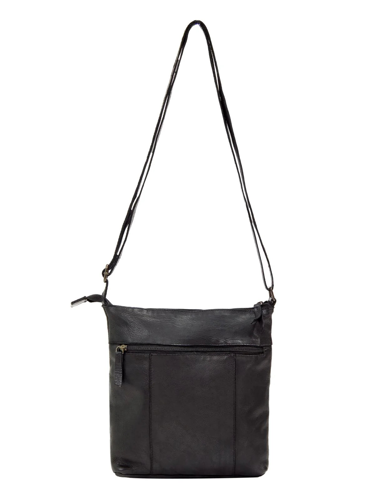 Saddle & Sash - A0001 Kalgoorlie Leather sidebag Woven - Black