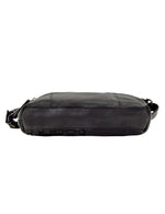 Saddle & Sash - A0001 Kalgoorlie Leather sidebag Woven - Black