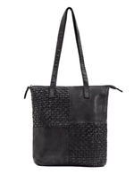 Saddle & Sash - A0002 Longreach Panelled Leather Tote - Black