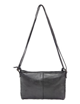 Saddle & Sash - A0003 Jindabyne Sm Woven Leather handbag - Black - 0
