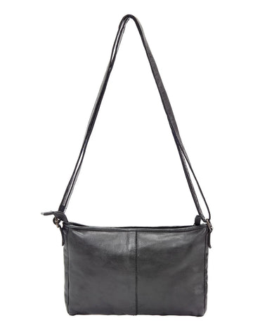 Saddle & Sash - A0003 Jindabyne Sm Woven Leather handbag - Black - 0