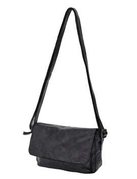 Saddle & Sash - A0004 Esperance Sm Flapover Leather crossbody bag - Black - 0