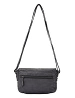 Saddle & Sash - A0004 Esperance Sm Flapover Leather crossbody bag - Black