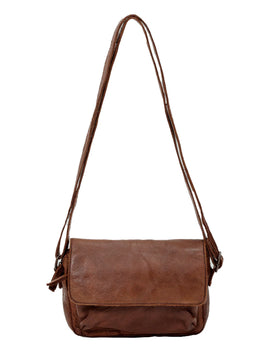 Saddle & Sash - A0004 Esperance Sm Flapover Leather crossbody bag - Cognac