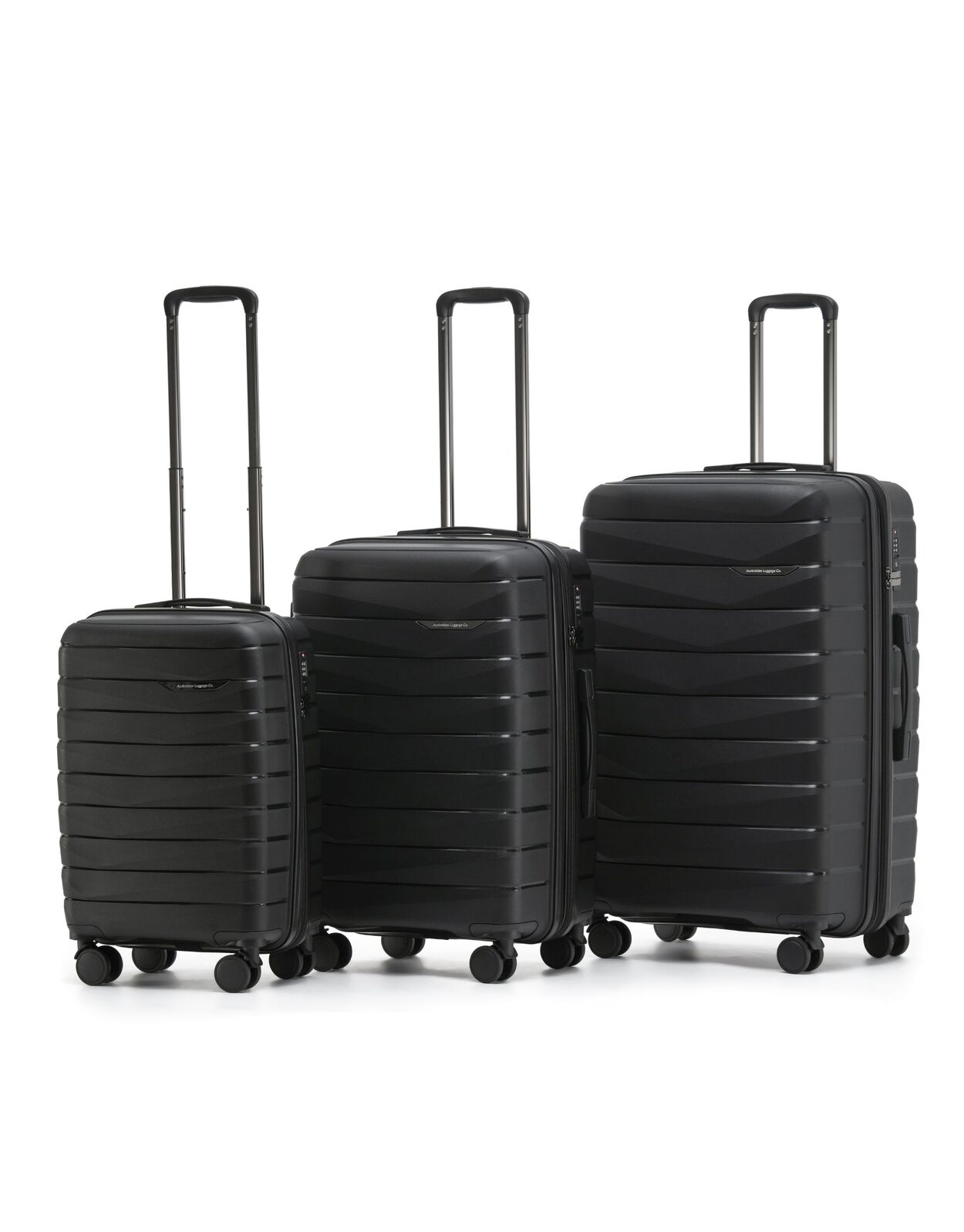 Aus Luggage - PILOT Set of 3 (L-M-S) - Black