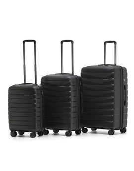 Aus Luggage - PILOT Set of 3 (L-M-S) - Black - 0