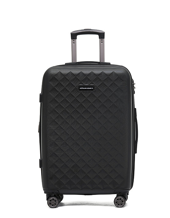 Aus Luggage - ALC440-25A Venice ABS Medium Spinner - Black