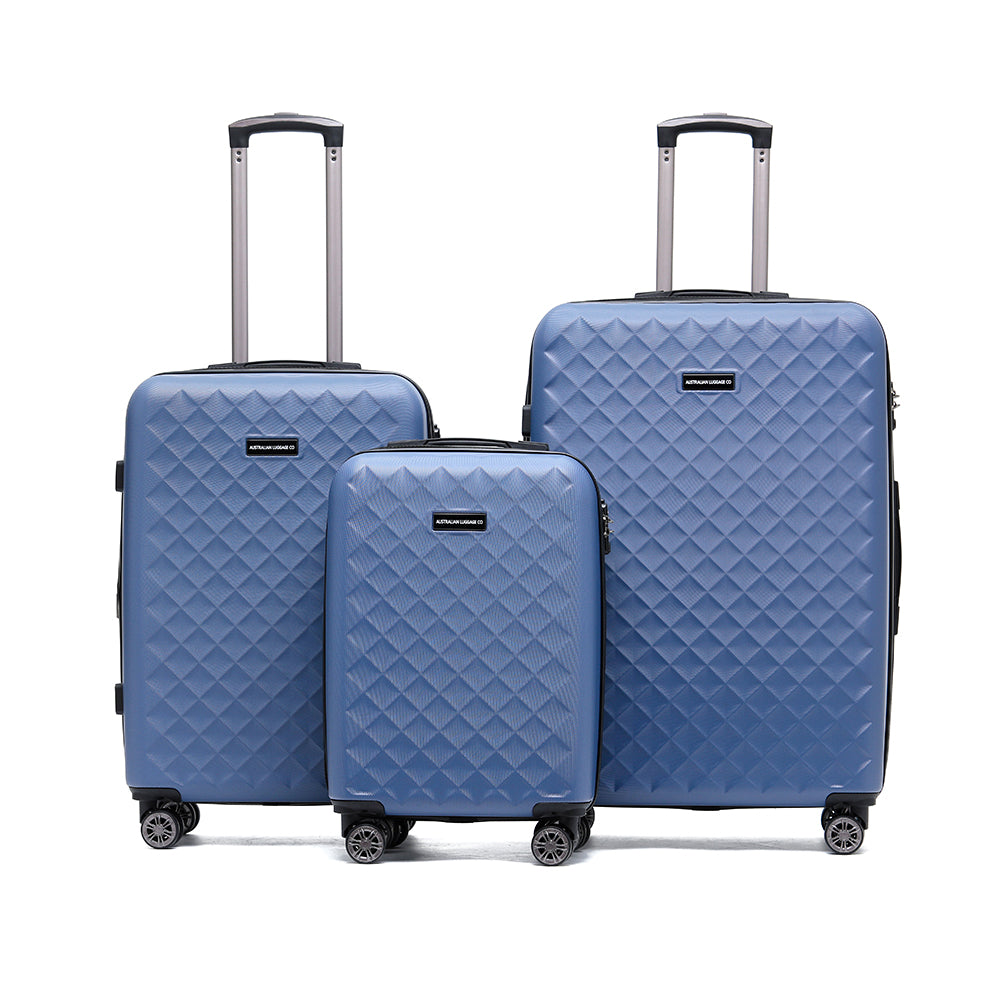 Aus Luggage - Venice Set 3 Suitcases 29-25-20 - Indigo