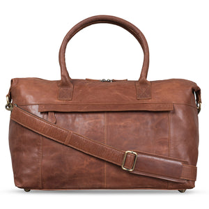 Leather Culture - 18004 Overnighter Leather Duffle - Cognac