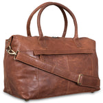 Leather Culture - 18004 Overnighter Leather duffle - Cognac