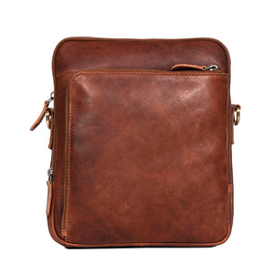 Leather Culture - 22-105 Jeffy Leather Tablet Side Bag - Cognac