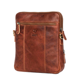 Leather Culture - 22-105 Jeffy Leather tablet side bag - Cognac - 0