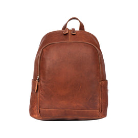 Leather Culture - 22-112 HAWK Medium Leather backpack - Cognac