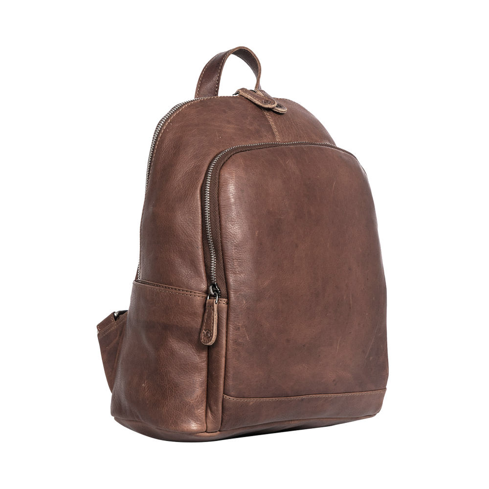 Leather Culture - 22-112 Hawk Medium Leather Backpack - Espresso