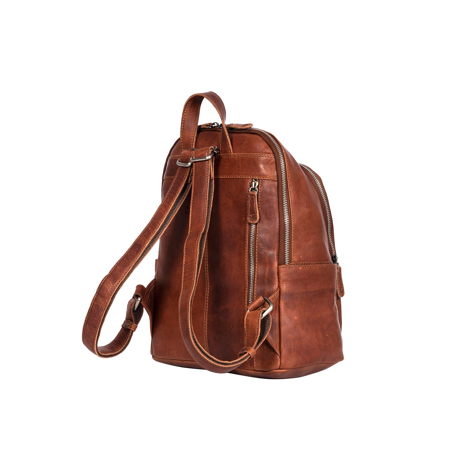 Leather Culture - 22-112 HAWK Medium Leather backpack - Cognac
