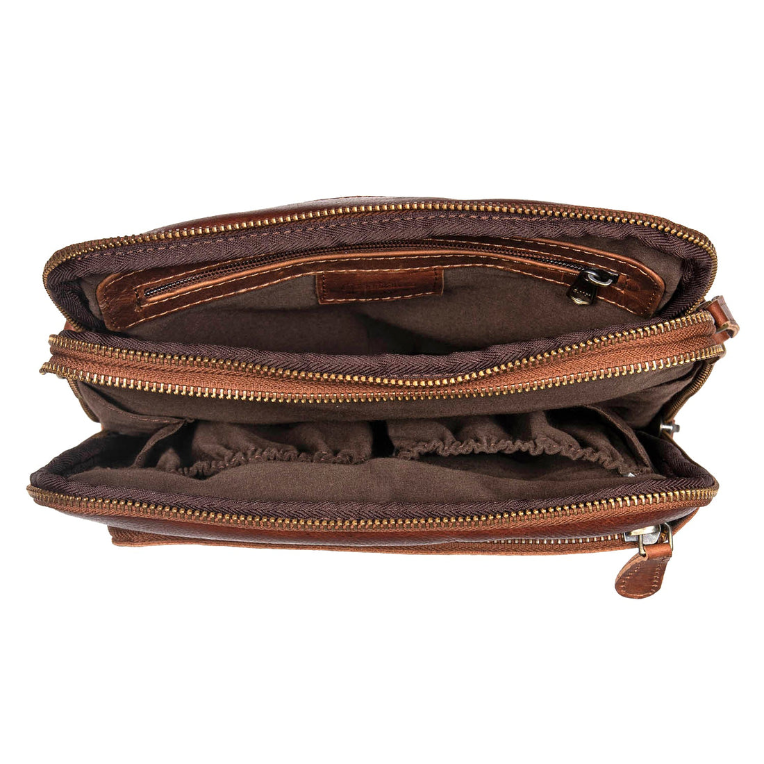 Leather Culture - 22-105 Jeffy Leather Tablet Side Bag - Cognac