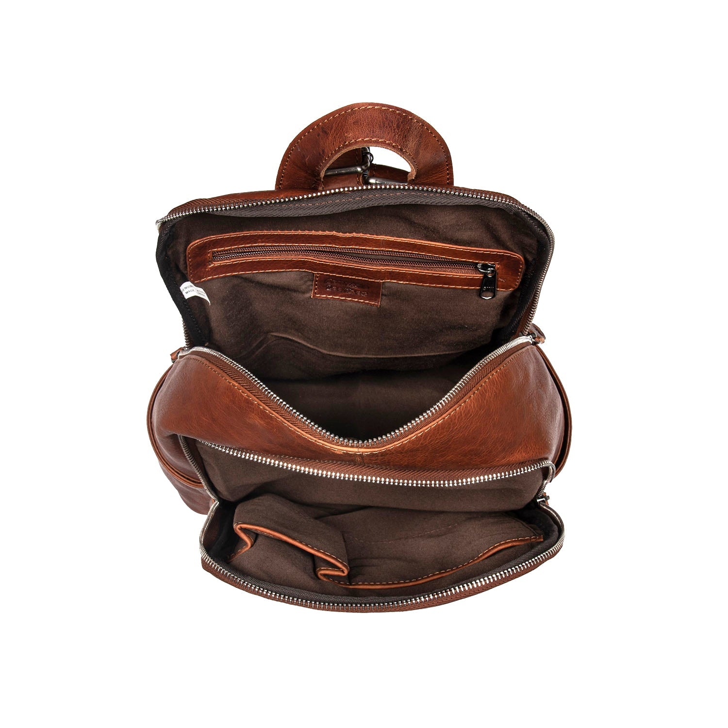 Leather Culture - 22-112 HAWK Medium Leather backpack - Cognac