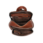 Leather Culture - 22-112 HAWK Medium Leather backpack - Cognac
