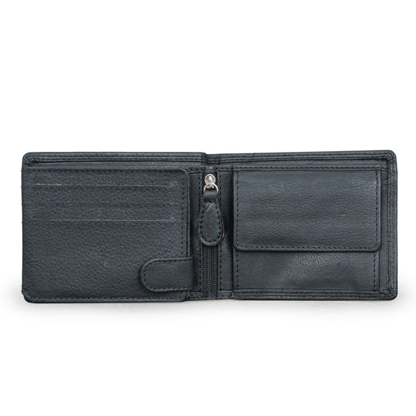 Leather Culture - MW001 Brave Tripple Fold Leather Mens Wallet - Black