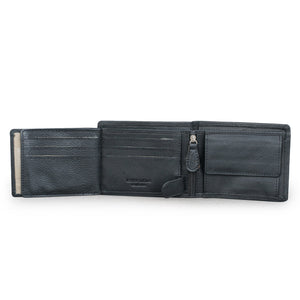 Leather Culture - MW001 Brave Tripple Fold Leather Mens Wallet - Black