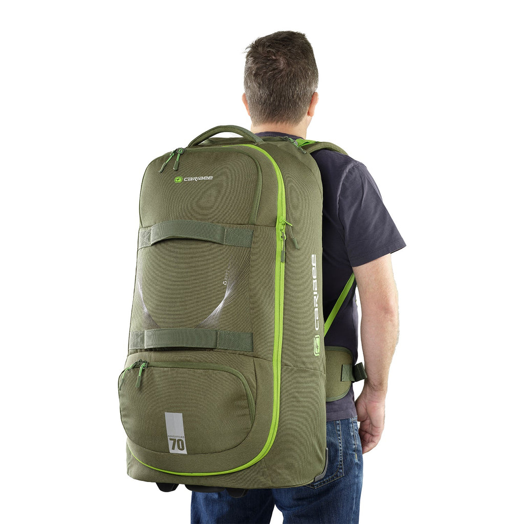 Caribee- Adventure 70L Duffle w Backpack straps - Olive