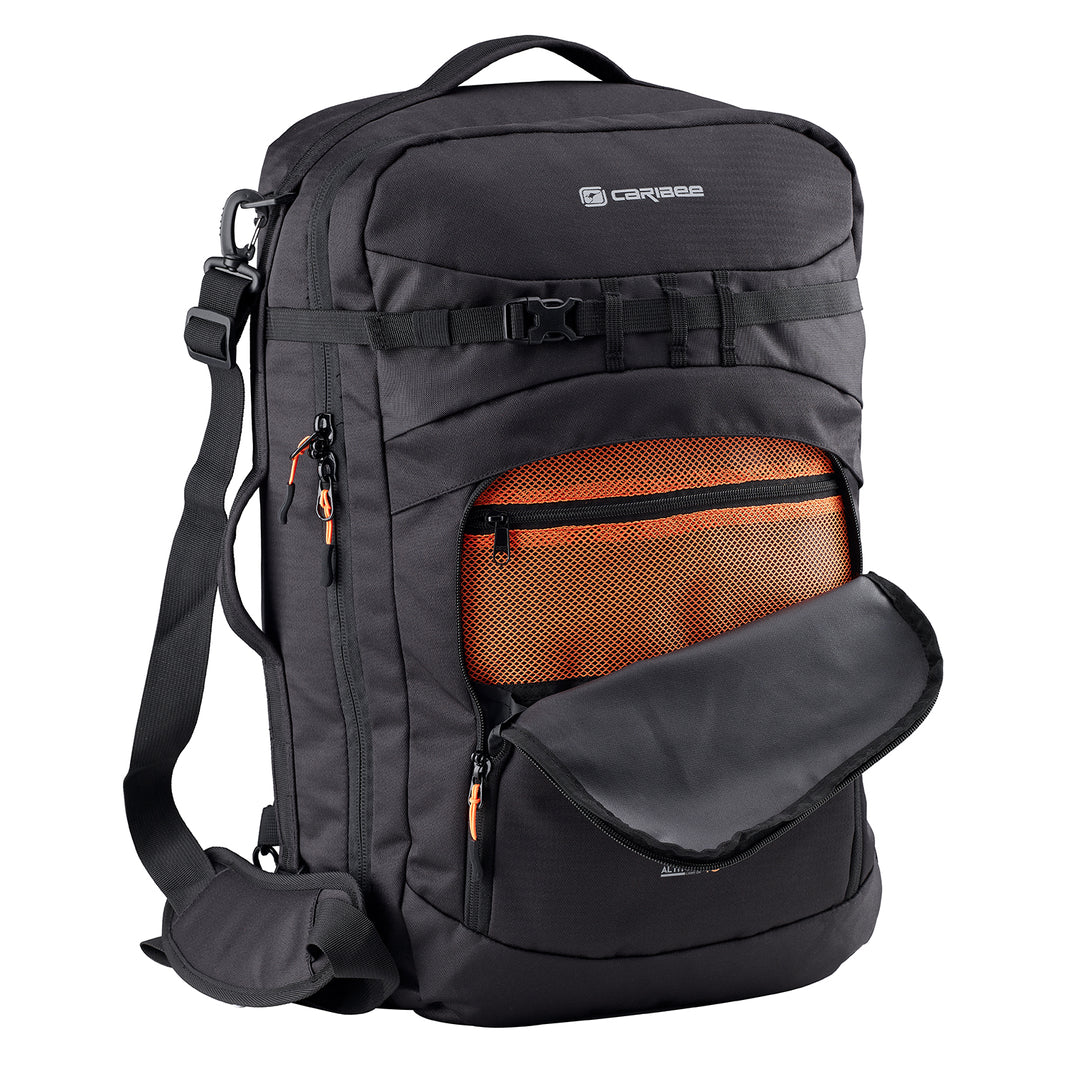 Caribee - Altitude 40 carry on backpack shoulder overnight bag - Black-2