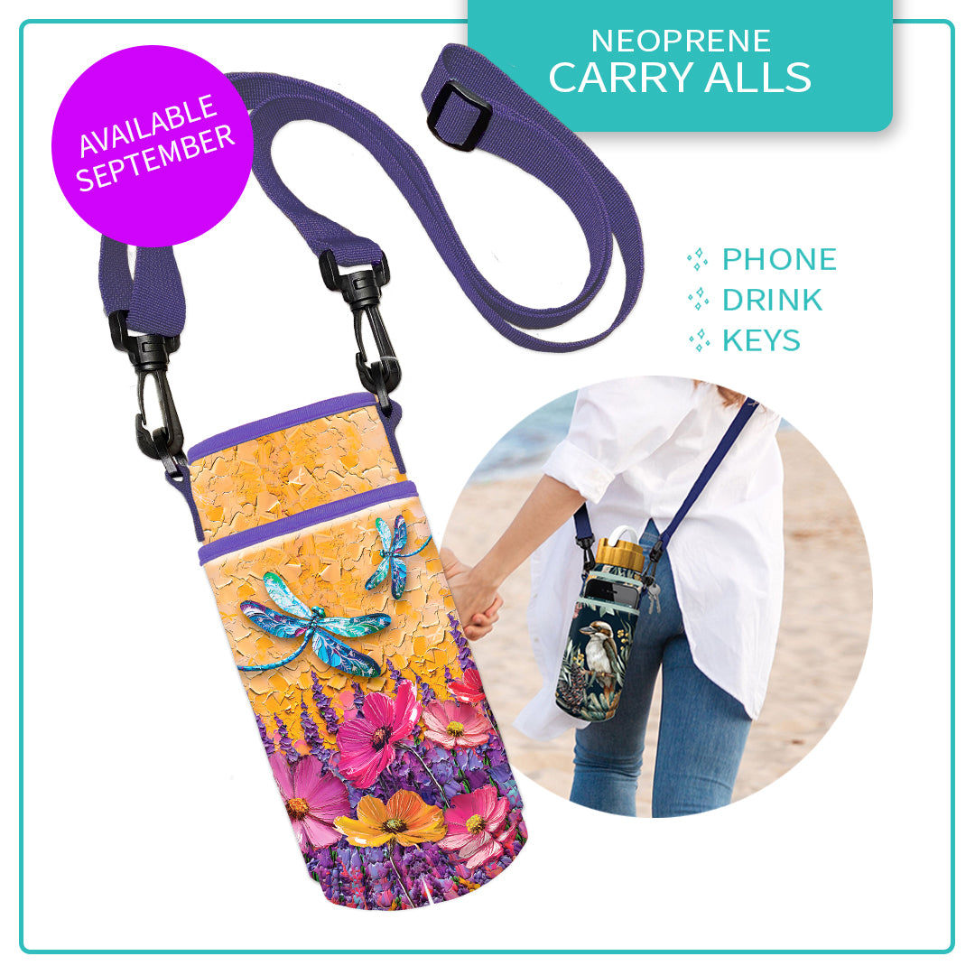 Neoprene Carry-all BMC15 Playful Dragonflies