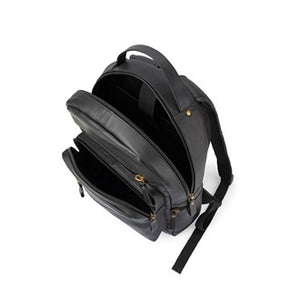 B. - BP011 Rounded Leather Backpack - Black