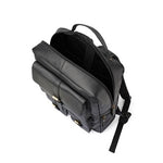 b. - BP016 Square Leather backpack - Black